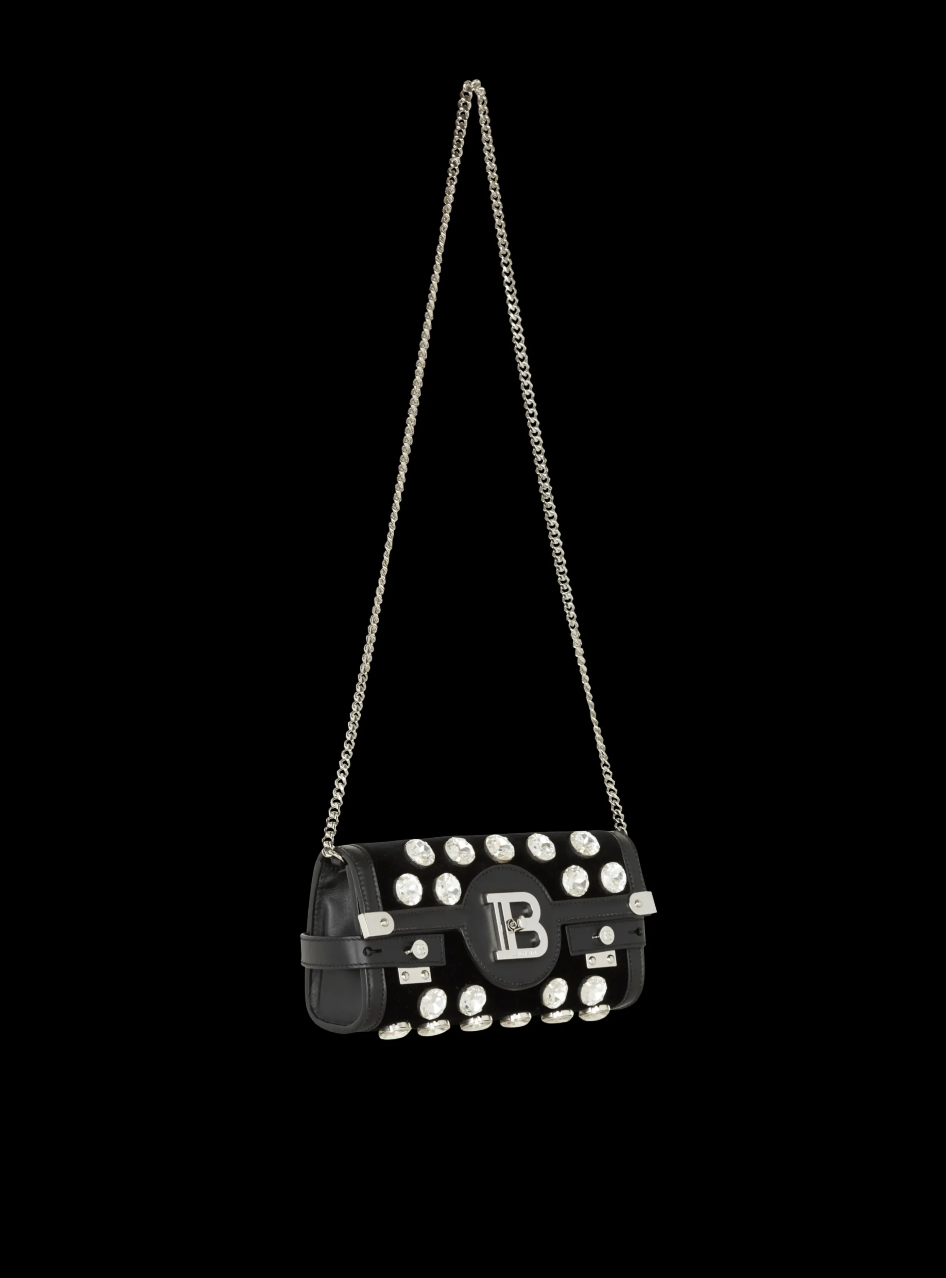 B-Buzz Pouch 23 In Velvet And Crystals-Balmain Discount