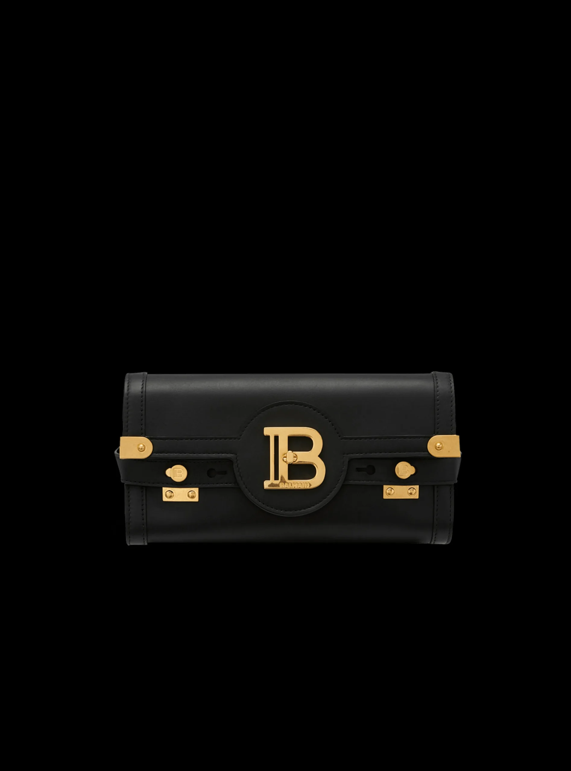 B-Buzz Pouch 23 Leather Clutch-Balmain Cheap