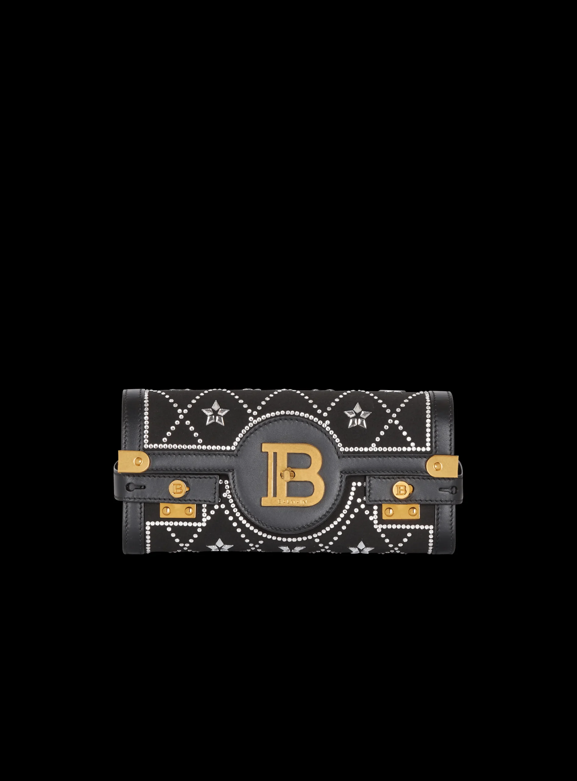 B-Buzz Pouch 23 Satin And Crystals Clutch-Balmain Fashion