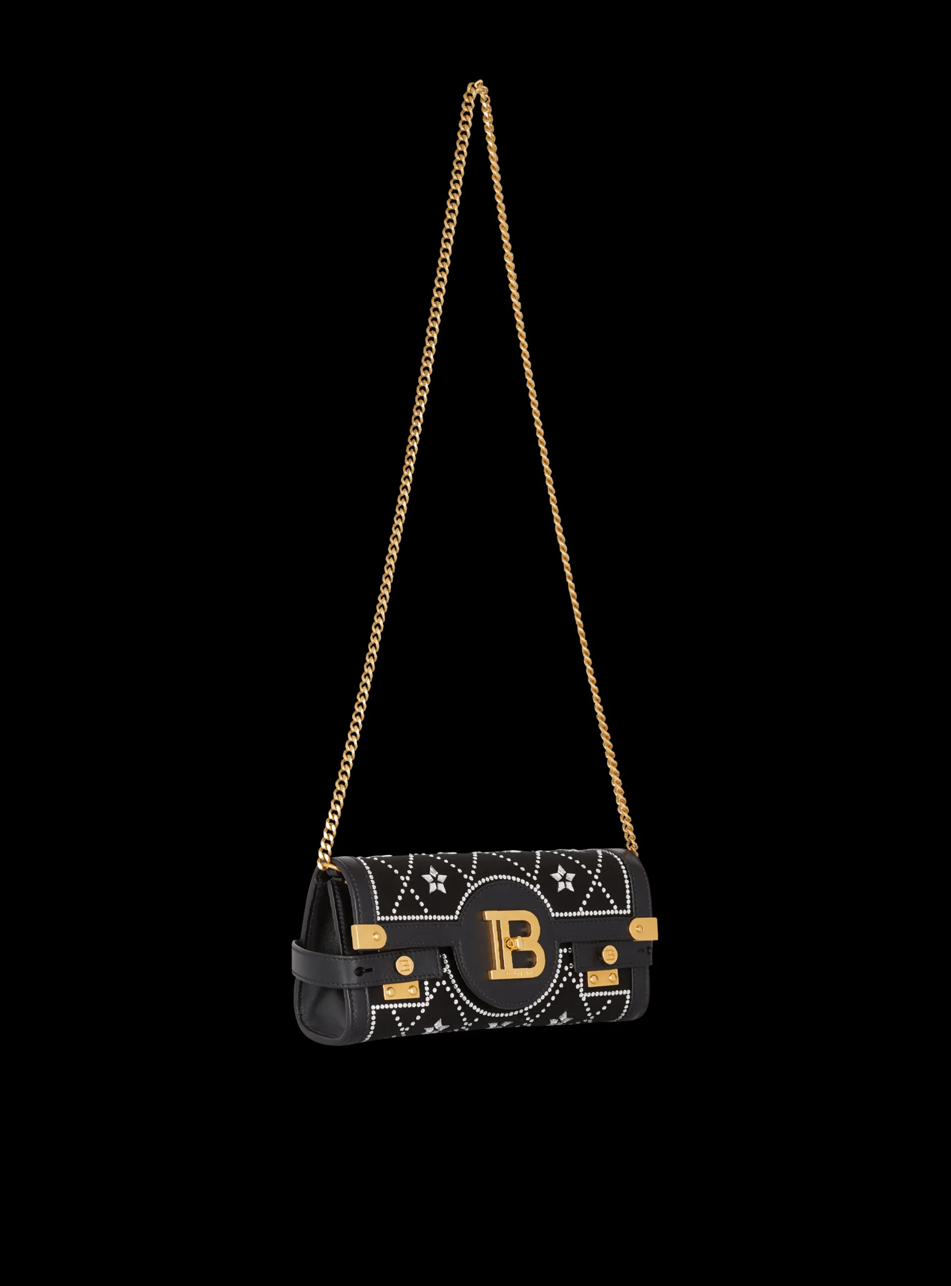 B-Buzz Pouch 23 Satin And Crystals Clutch-Balmain Fashion