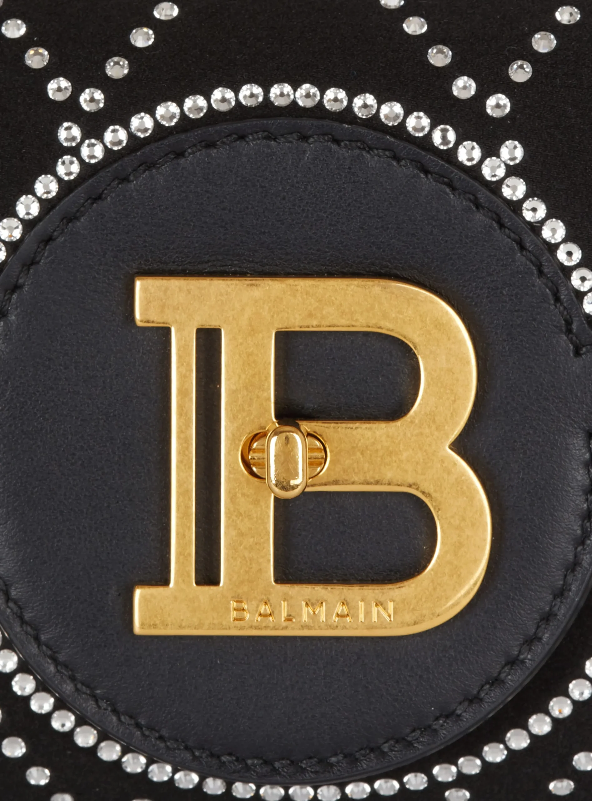 B-Buzz Pouch 23 Satin And Crystals Clutch-Balmain Fashion