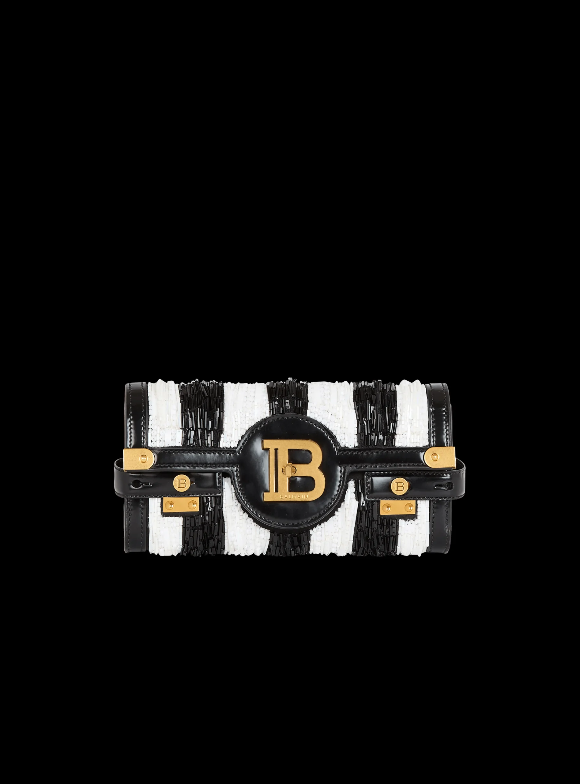 B-Buzz Pouch 23 With Embroidered Stripes-Balmain Sale