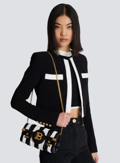 B-Buzz Pouch 23 With Embroidered Stripes-Balmain Sale