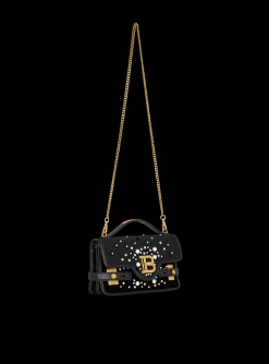 B-Buzz Shoulder 24 Bag In Embroidered Velvet-Balmain Online