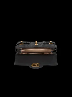 B-Buzz Shoulder 24 Bag In Grained PB Labyrinth Leather-Balmain Online