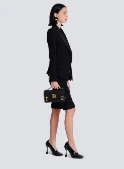 B-Buzz Shoulder 24 Bag In Grid-embossed Calfskin-Balmain Store