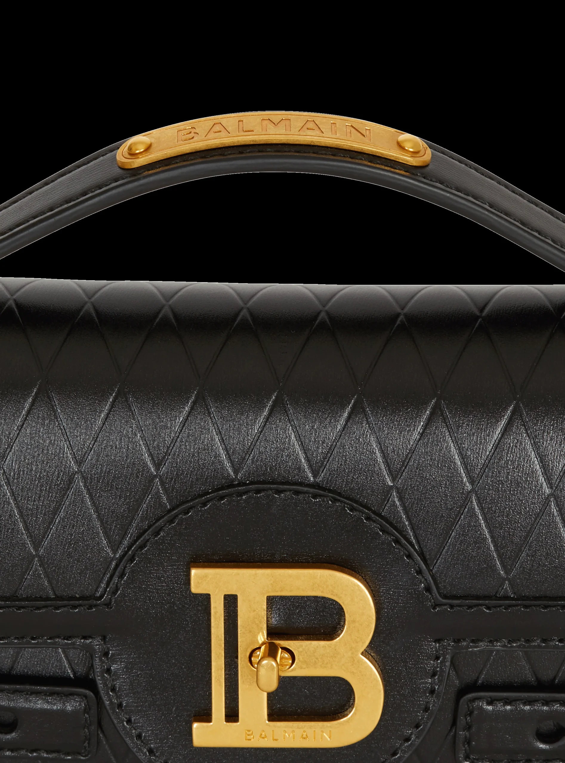 B-Buzz Shoulder 24 Bag In Grid-embossed Calfskin-Balmain Store