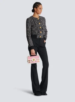 B-Buzz Shoulder 24 Canvas And Leather Bag-Balmain Best Sale