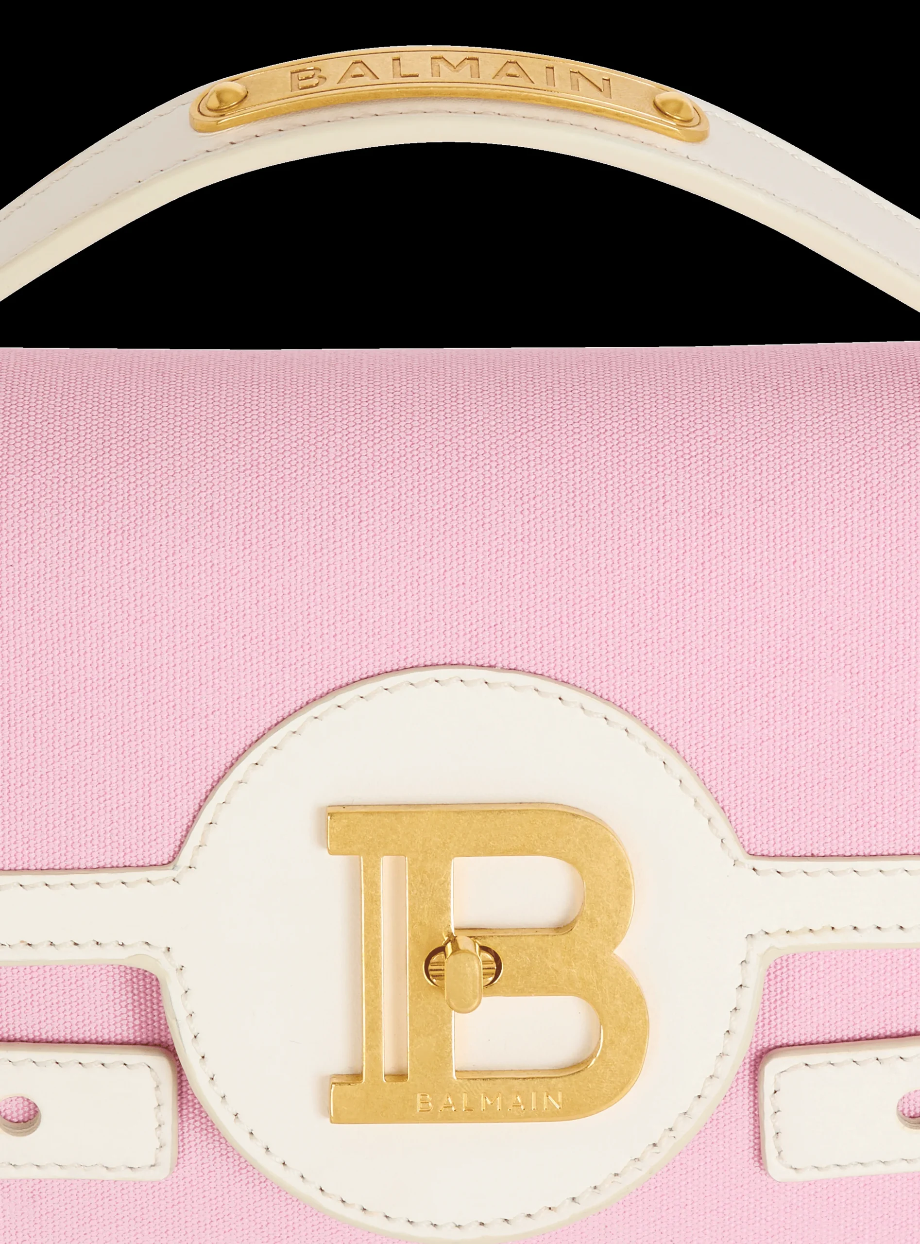 B-Buzz Shoulder 24 Canvas And Leather Bag-Balmain Best Sale
