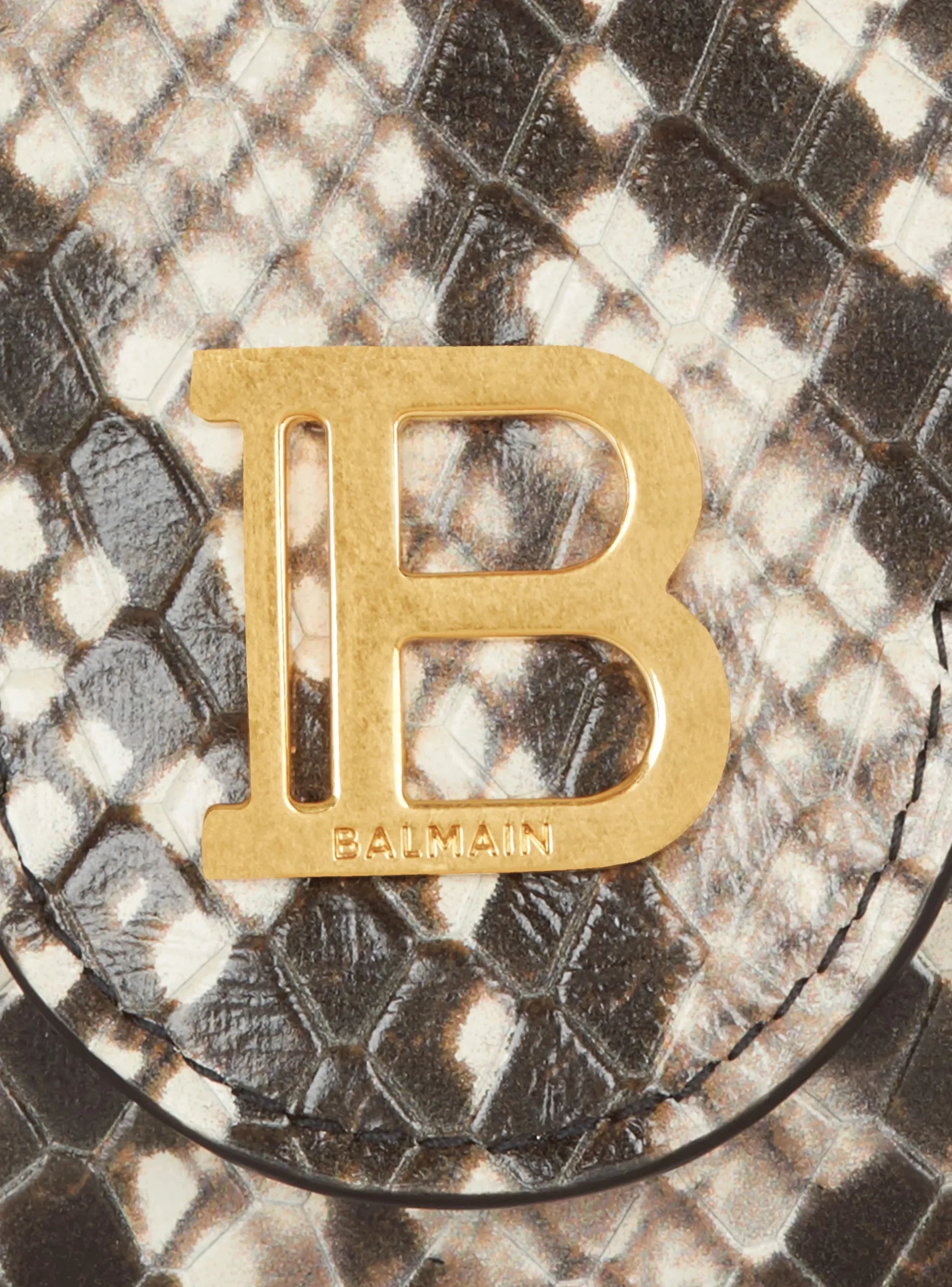B-Buzz Snakeskin-effect Leather Purse-Balmain Cheap