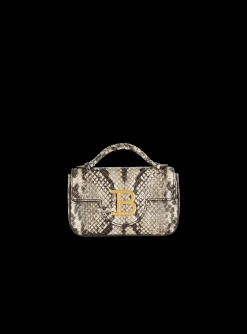 B-Buzz Snakeskin-effect Leather Mini Bag-Balmain Sale