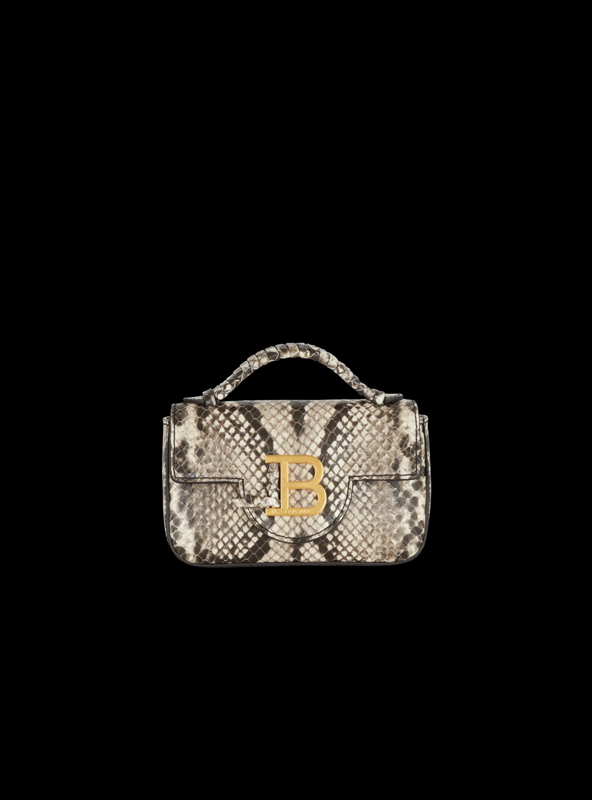 B-Buzz Snakeskin-effect Leather Mini Bag-Balmain Sale