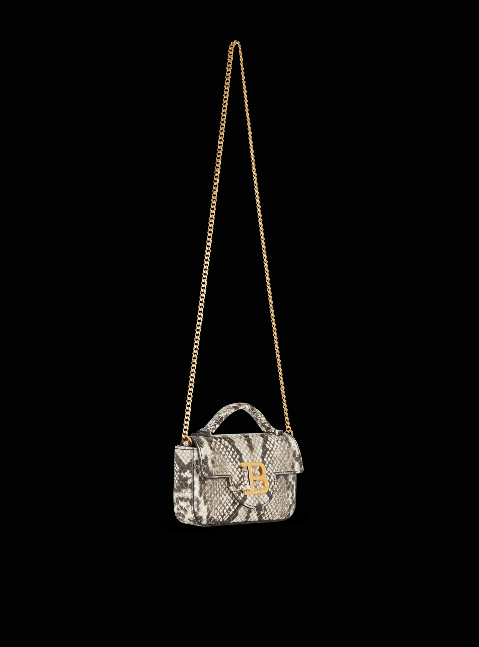 B-Buzz Snakeskin-effect Leather Mini Bag-Balmain Sale