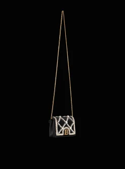 B-Buzz Velvet And Pearl Card Holder-Balmain Fashion