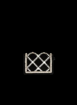 B-Buzz Velvet And Pearl Card Holder-Balmain Fashion
