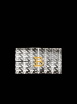 B-Buzz Wallet In Embossed Calfskin With A PB Labyrinth Monogram-Balmain Cheap