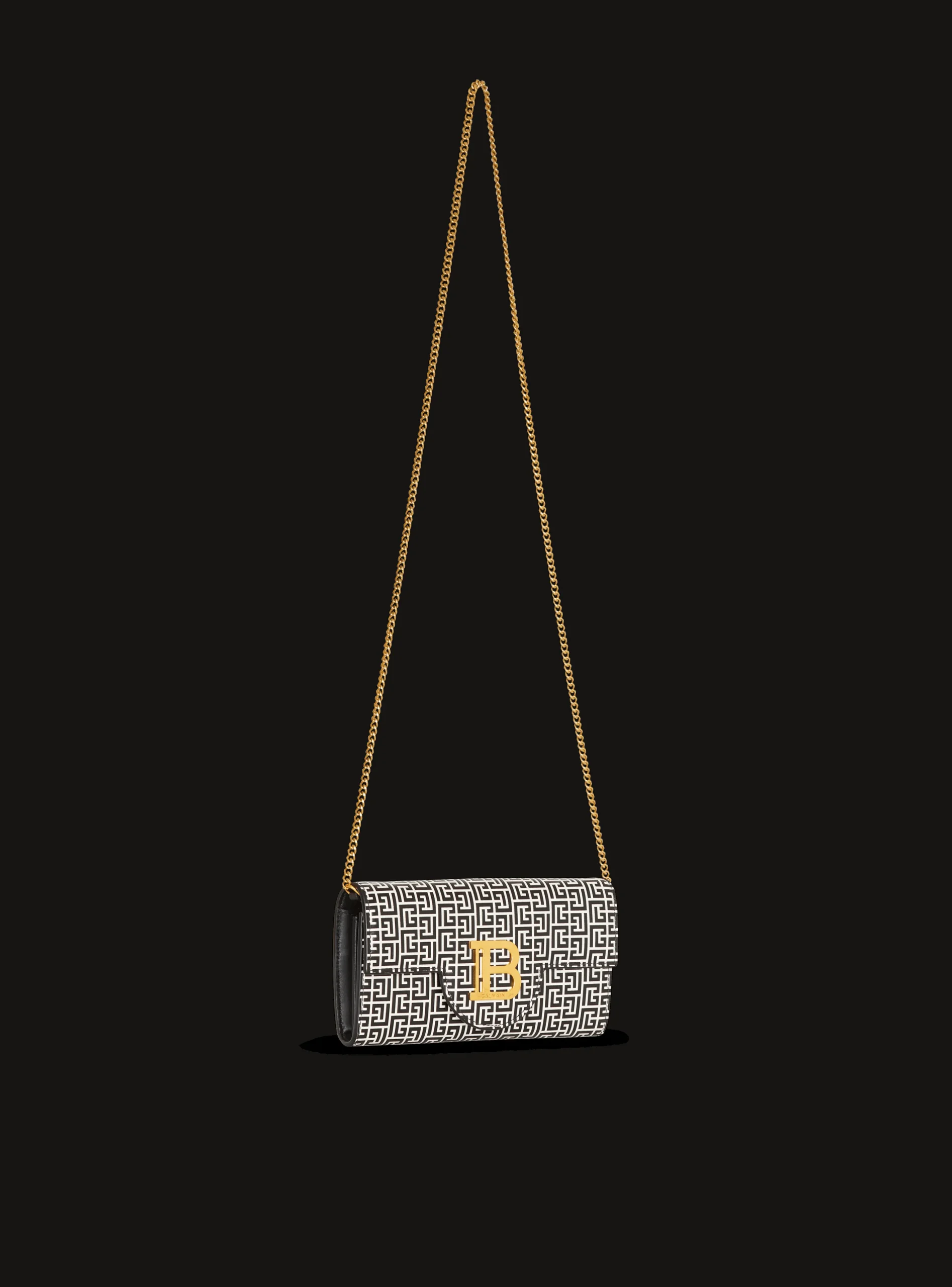 B-Buzz Wallet In Embossed Calfskin With A PB Labyrinth Monogram-Balmain Cheap