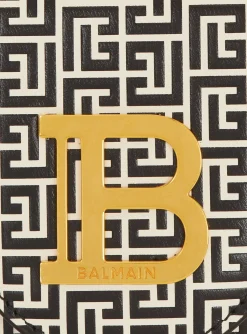 B-Buzz Wallet In Embossed Calfskin With A PB Labyrinth Monogram-Balmain Cheap