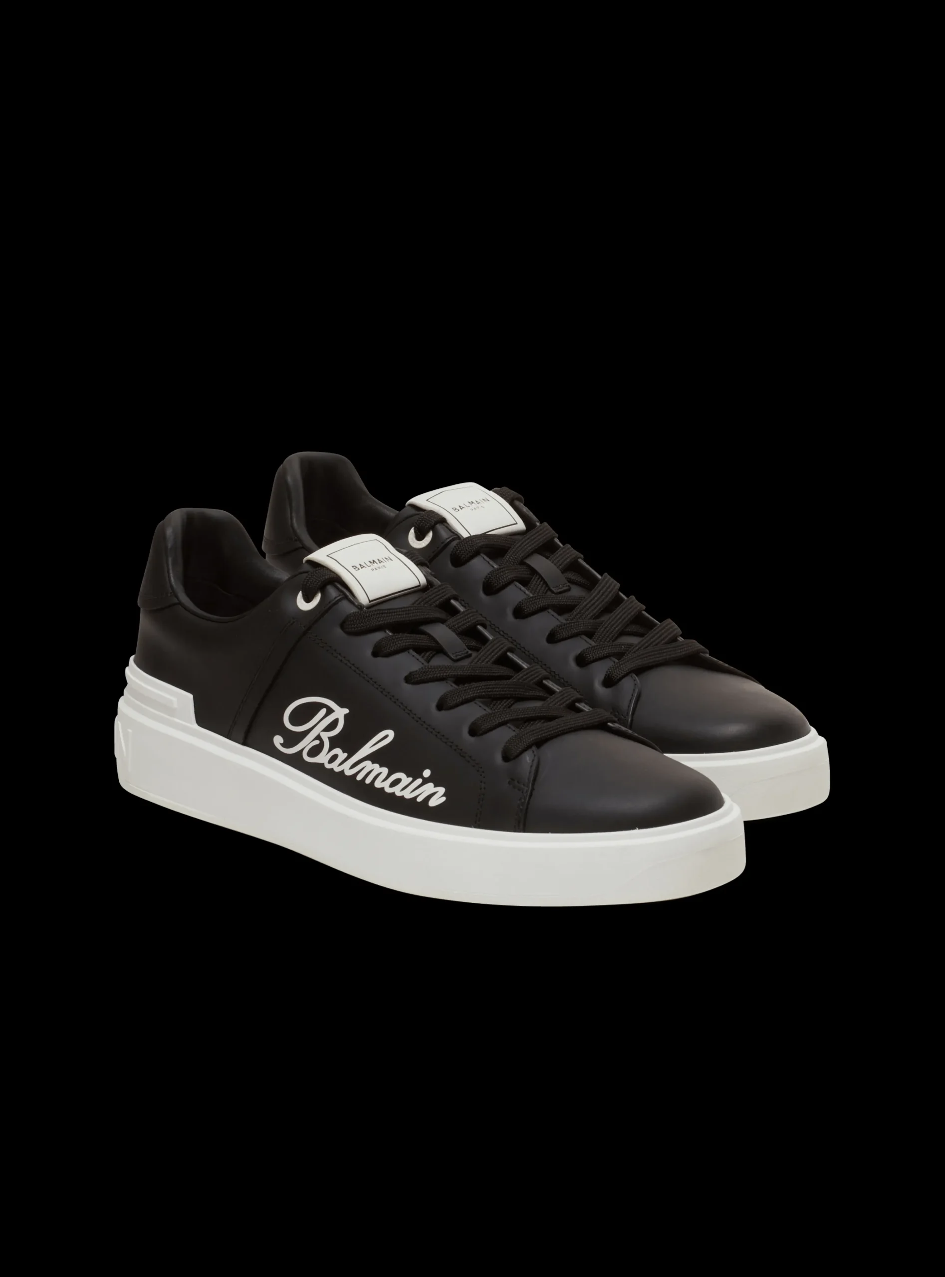 B-Court Signature Calfskin Trainers-Balmain Fashion