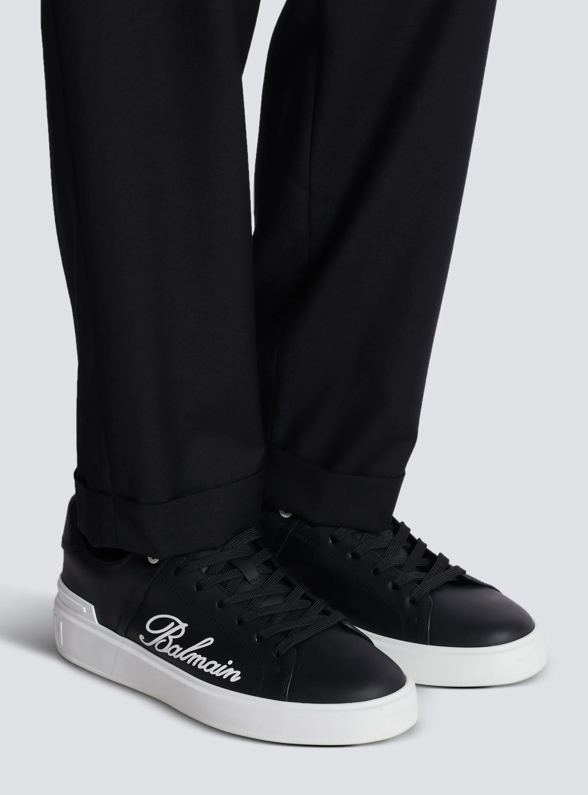 B-Court Signature Calfskin Trainers-Balmain Fashion