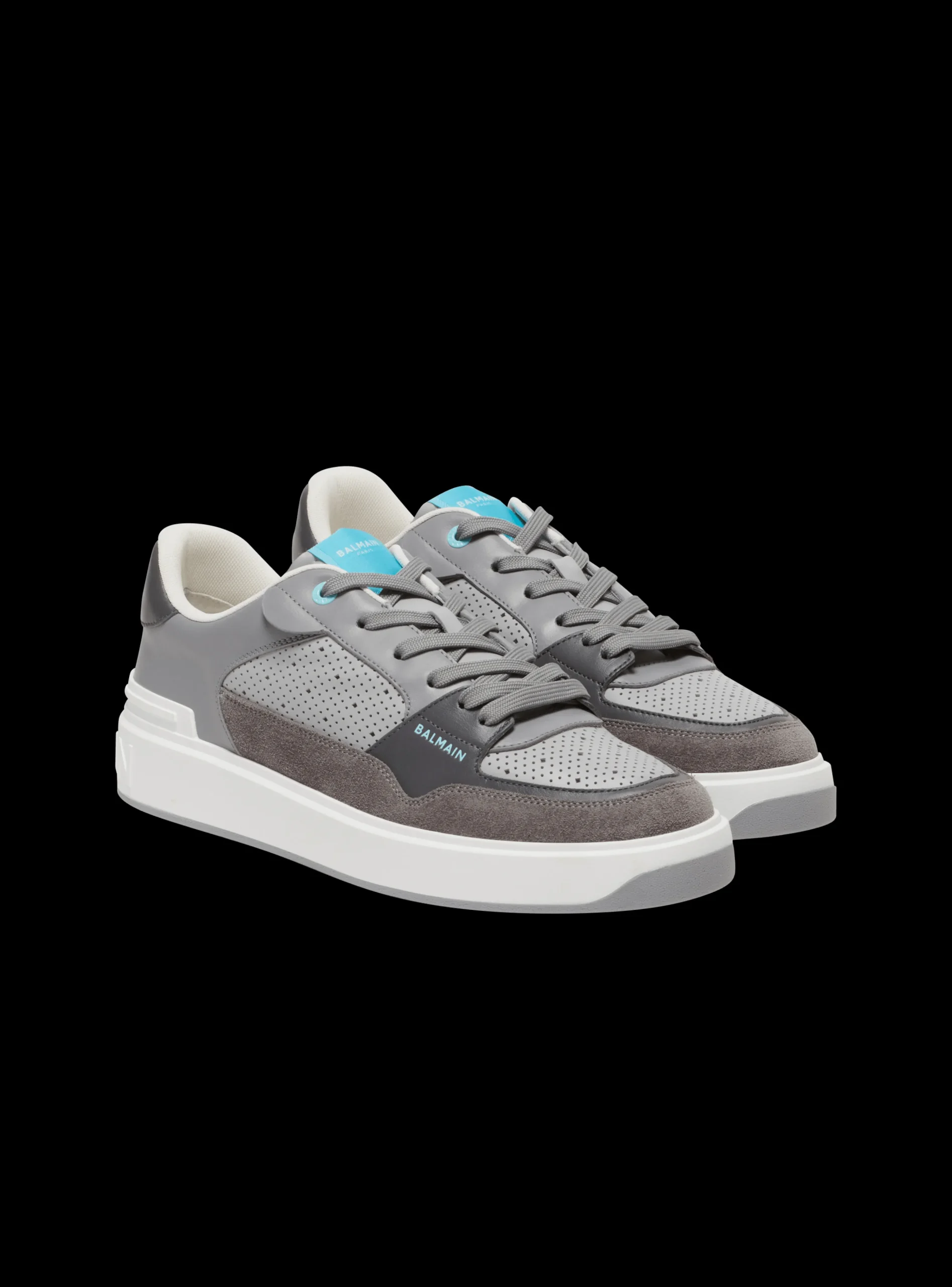 B-Court Flip Perforated Leather Trainers-Balmain Online