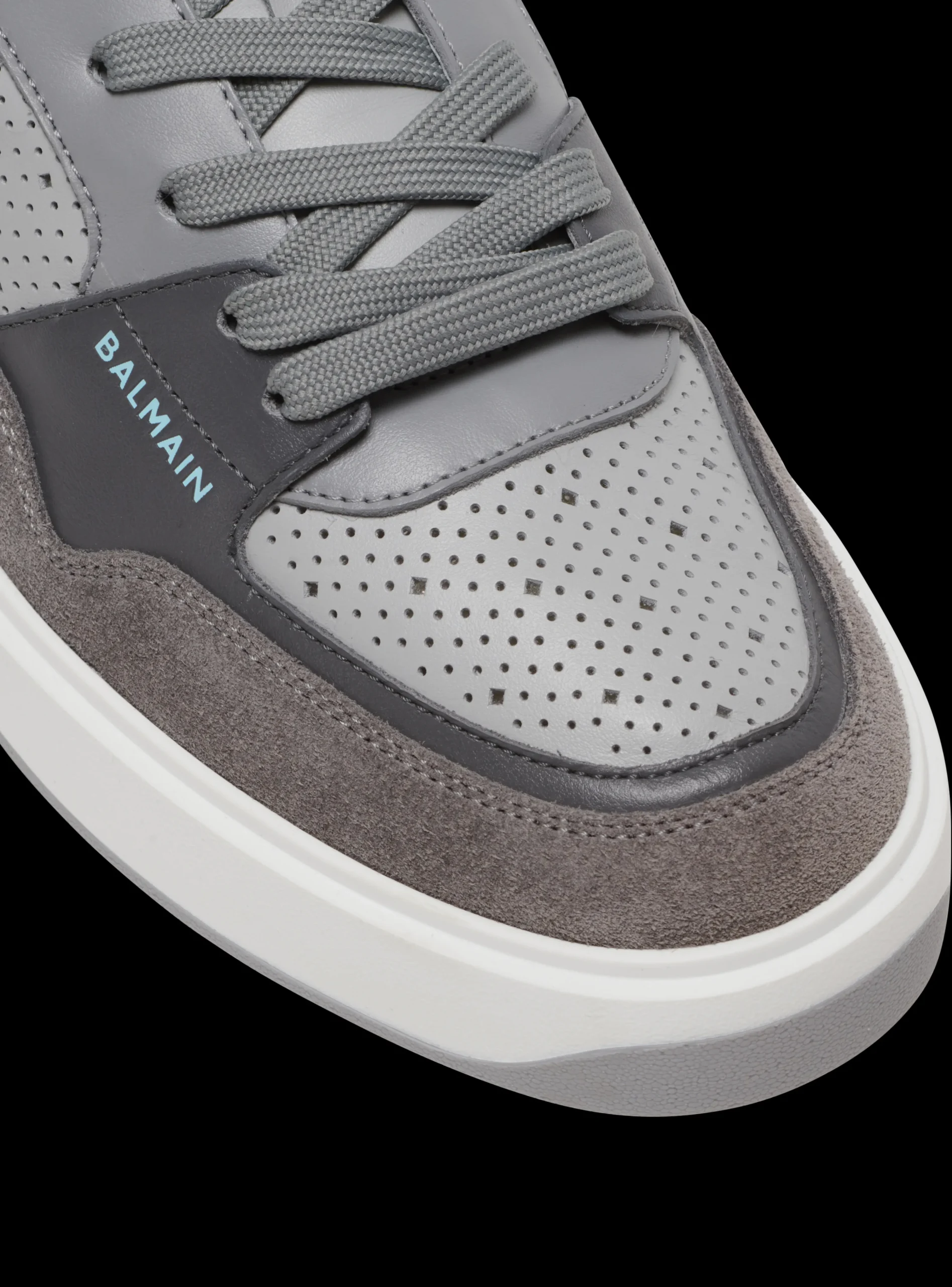 B-Court Flip Perforated Leather Trainers-Balmain Online