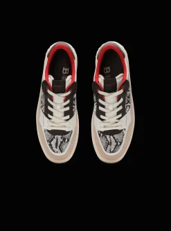 B-Court Flip Snakeskin-effect Leather And Suede Trainers-Balmain Outlet