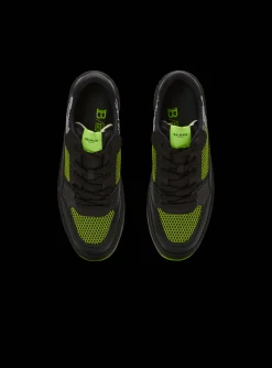 B-Court Flip Snakeskin-effect Leather And Mesh Trainers-Balmain Store