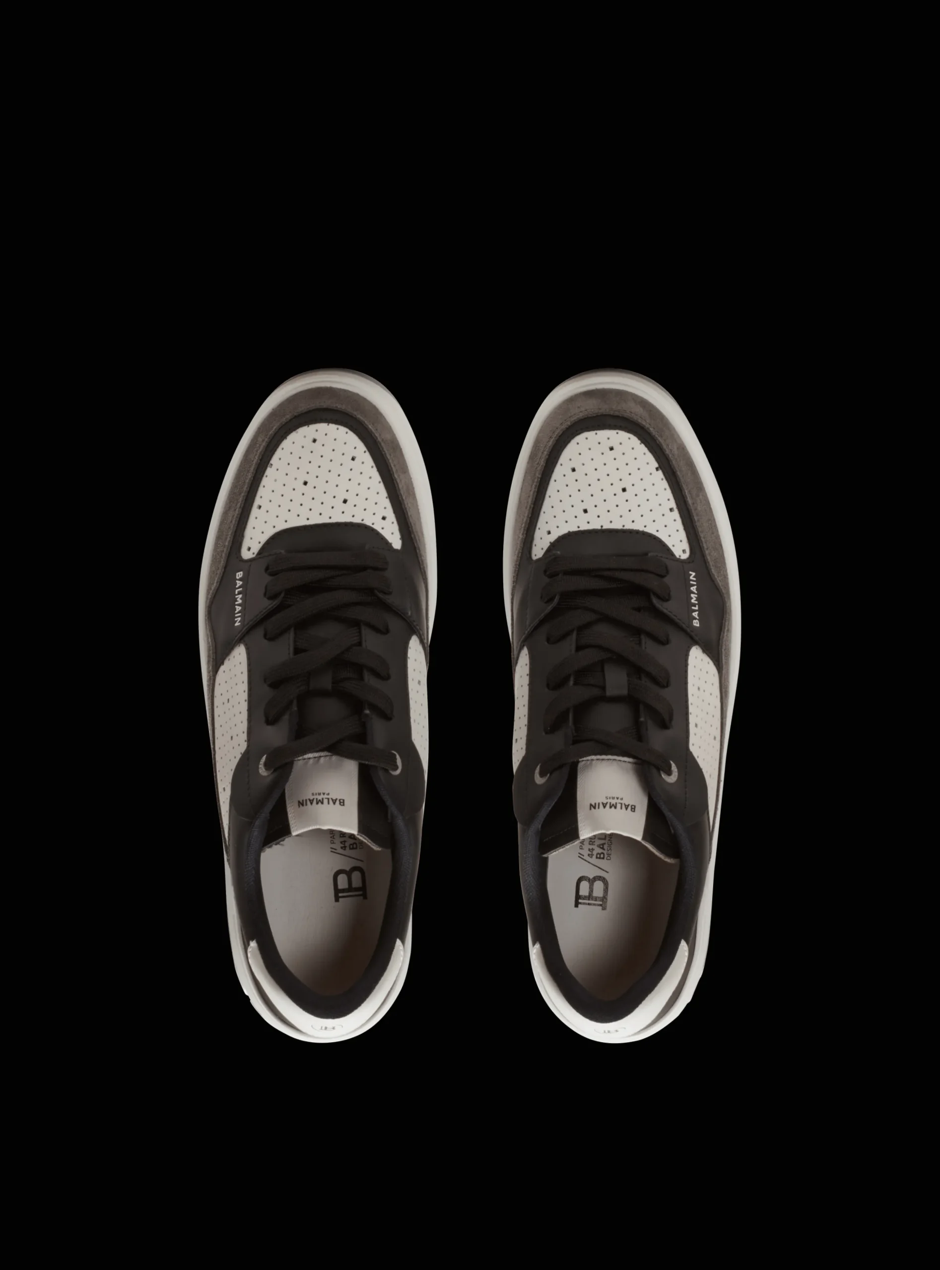 B-Court Flip Trainers In Leather And Suede-Balmain Best