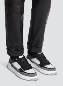B-Court Flip Trainers In Leather And Suede-Balmain Best