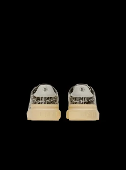 B-Court Flip Trainers In Monogrammed PB Labyrinth Calfskin-Balmain Fashion