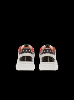 B-Court Mid Top Star Print Leather Trainers-Balmain New