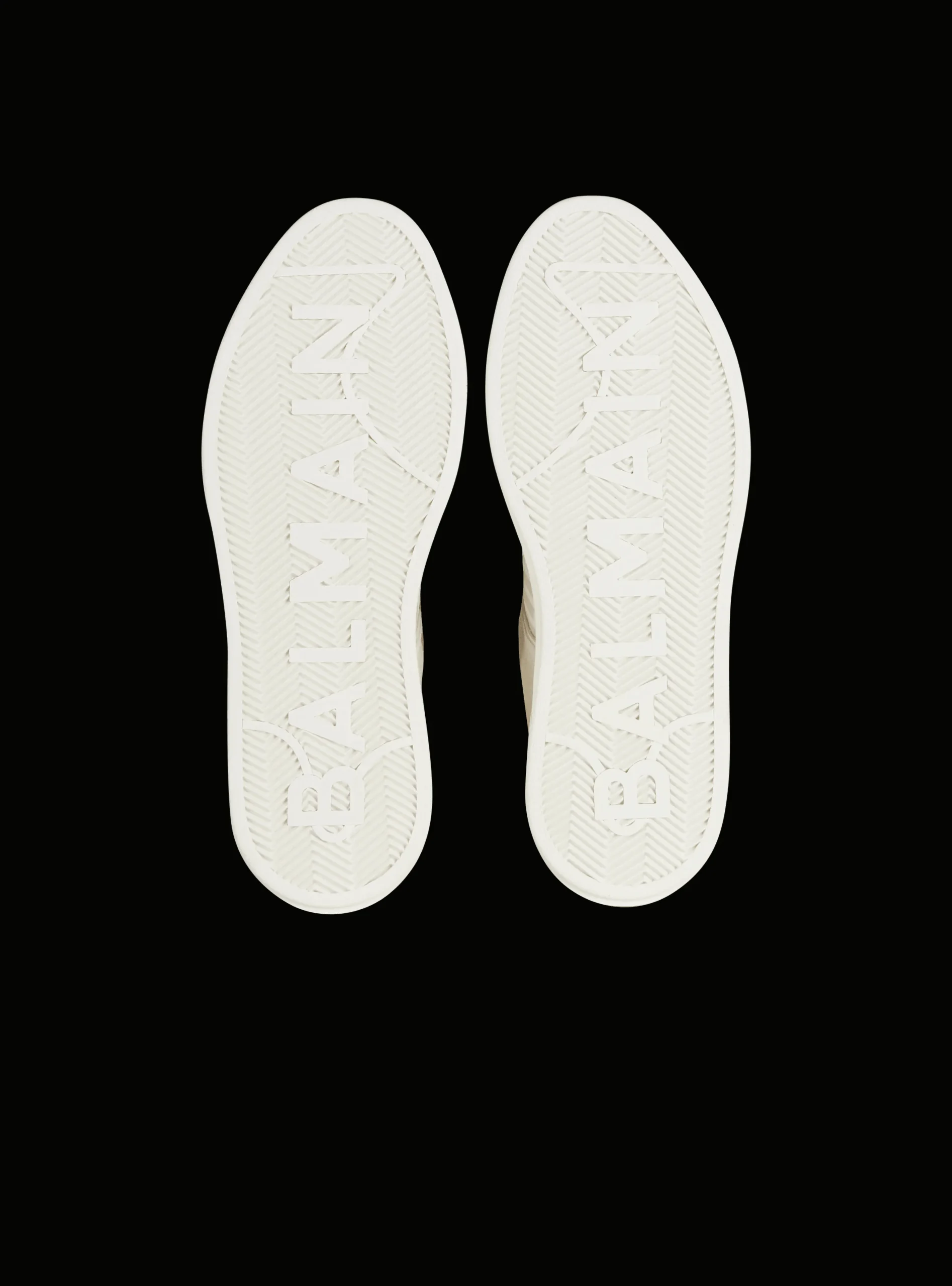 B-Court Monogrammed Nylon And Leather Trainers-Balmain Fashion