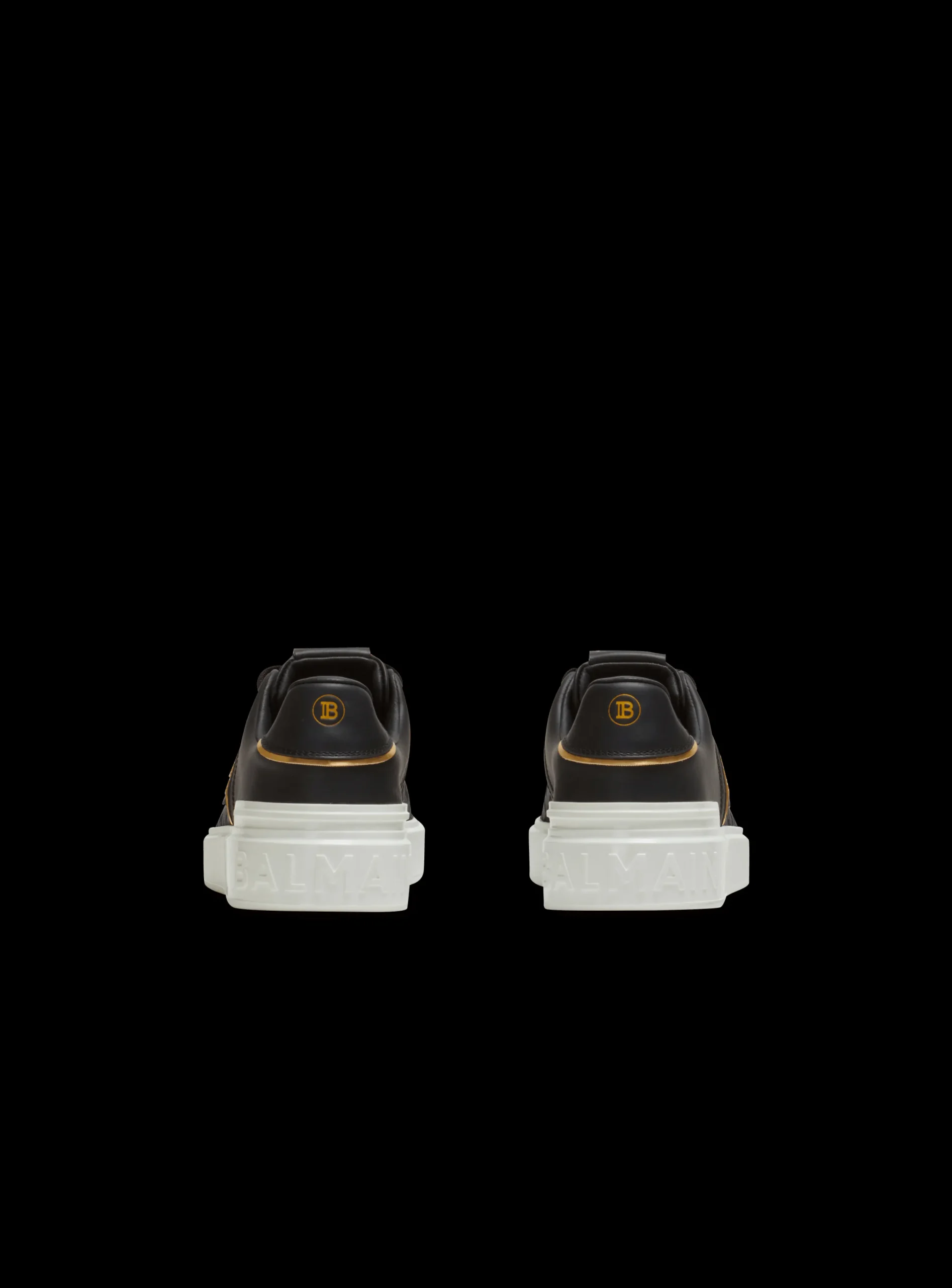 B-Court Monogrammed Nylon And Leather Trainers-Balmain Cheap