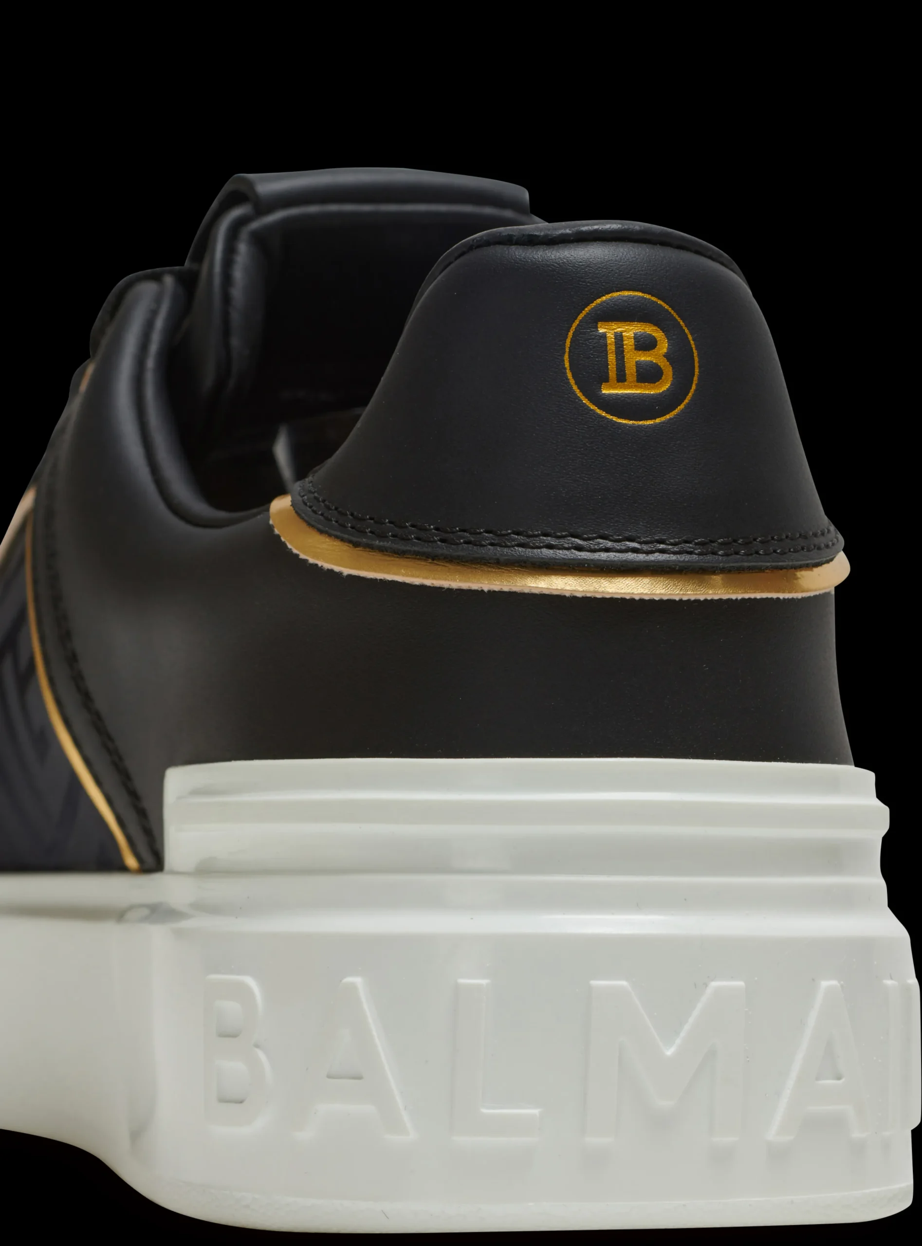 B-Court Monogrammed Nylon And Leather Trainers-Balmain Cheap