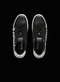 B-Court Printed Leather Trainers-Balmain Discount