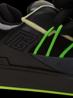 B-Court Puffy Skate Trainers In Calfskin And Suede-Balmain Flash Sale