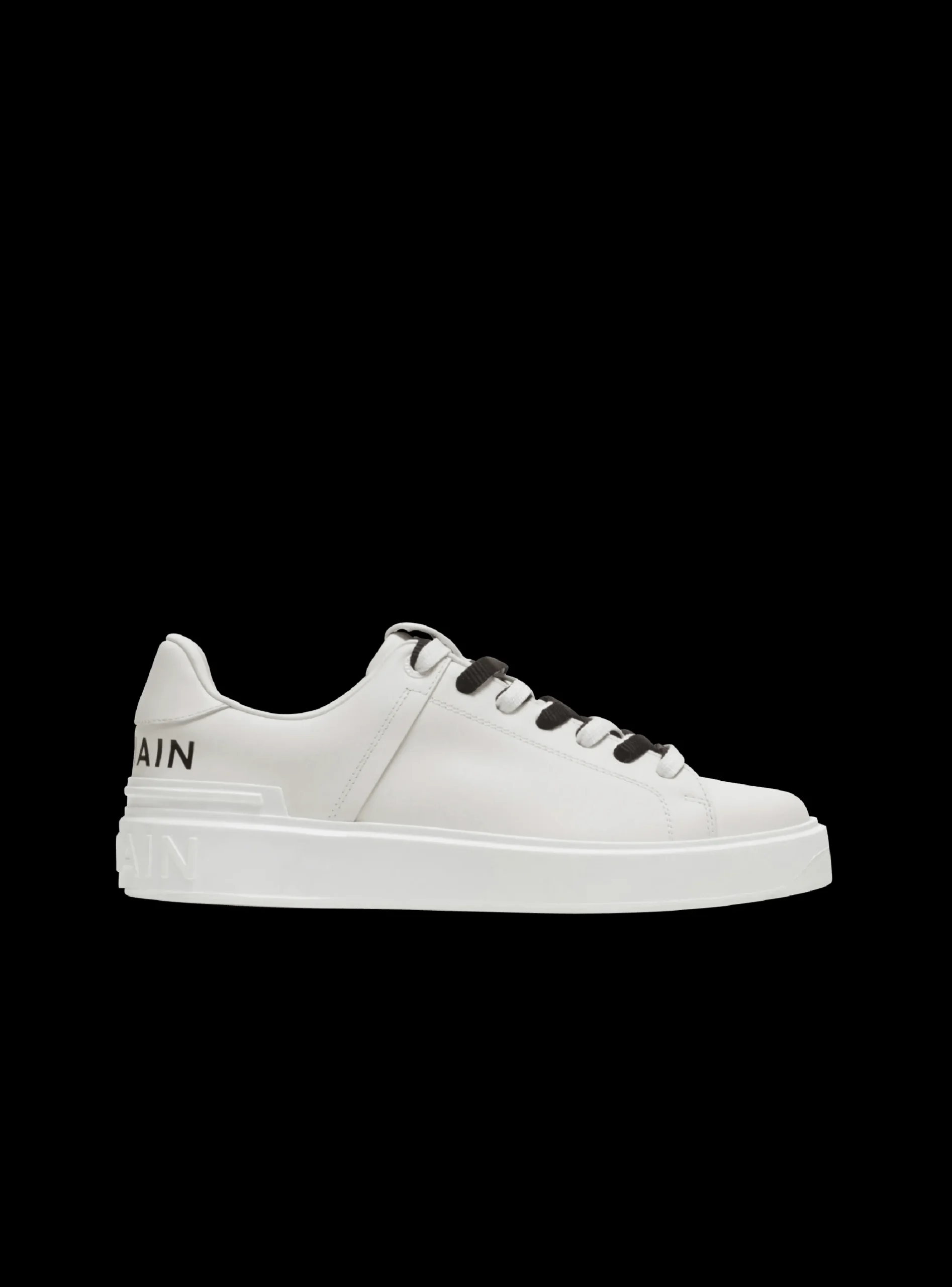B-Court Smooth Leather Trainers-Balmain Discount