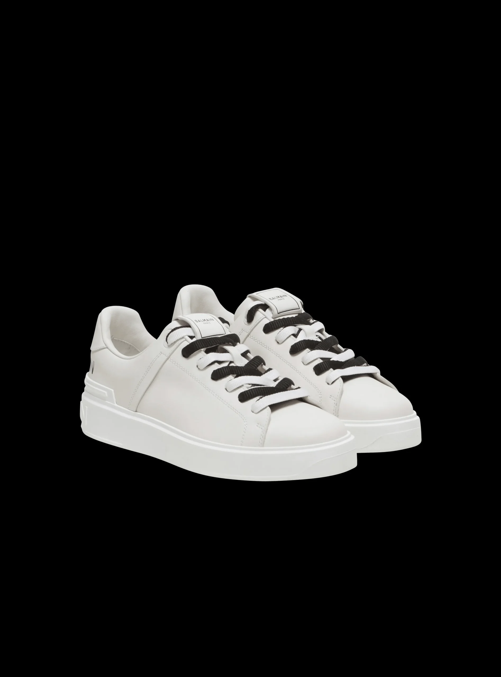 B-Court Smooth Leather Trainers-Balmain New