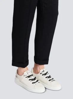 B-Court Smooth Leather Trainers-Balmain New