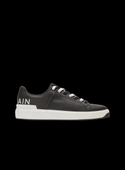 B-Court Smooth Leather Trainers-Balmain Clearance