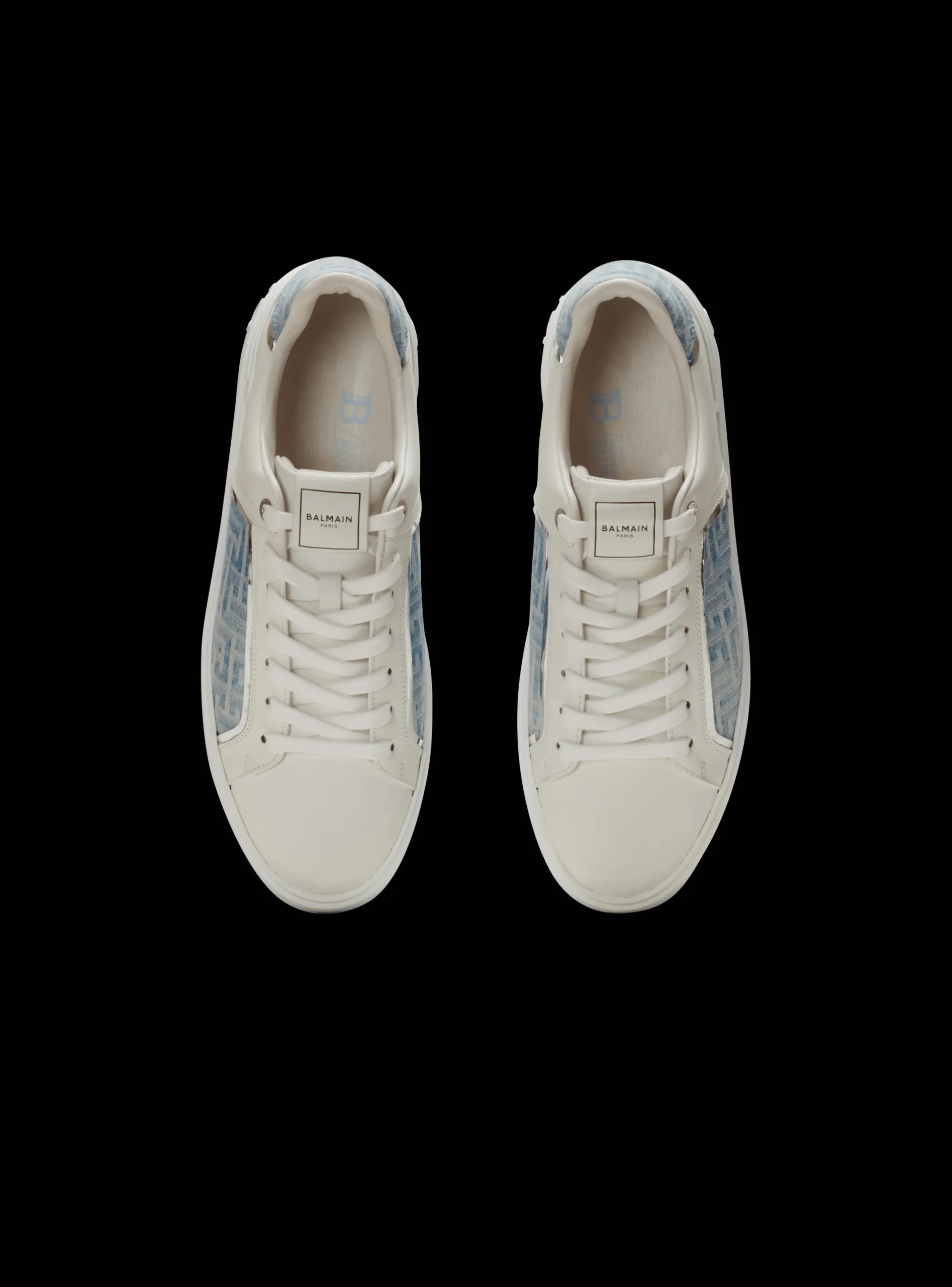 B-Court Trainers In Leather And Denim-Balmain Hot