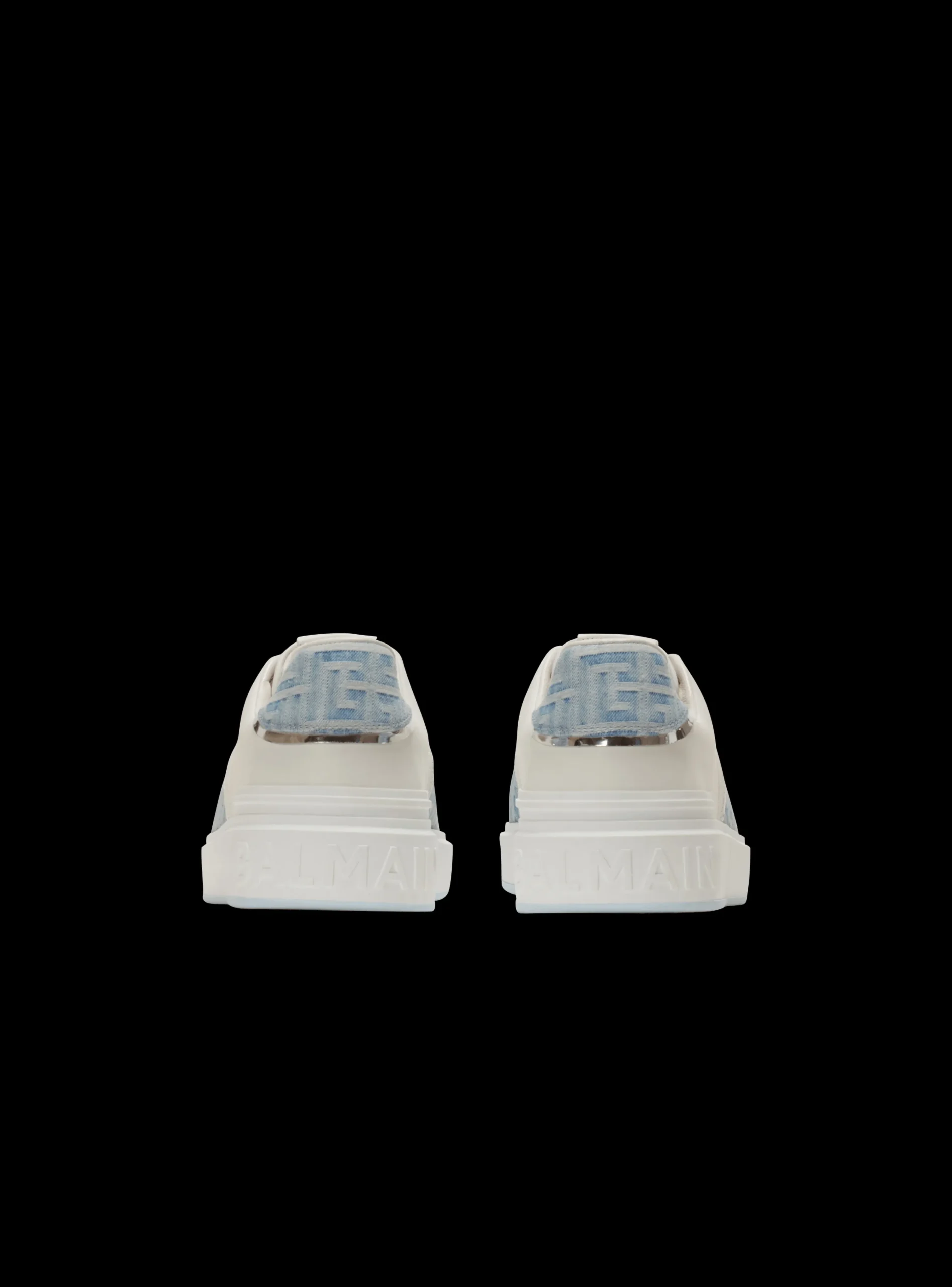 B-Court Trainers In Leather And Denim-Balmain Hot