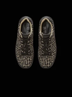 B-Court Trainers With Jacquard Monogram-Balmain Store