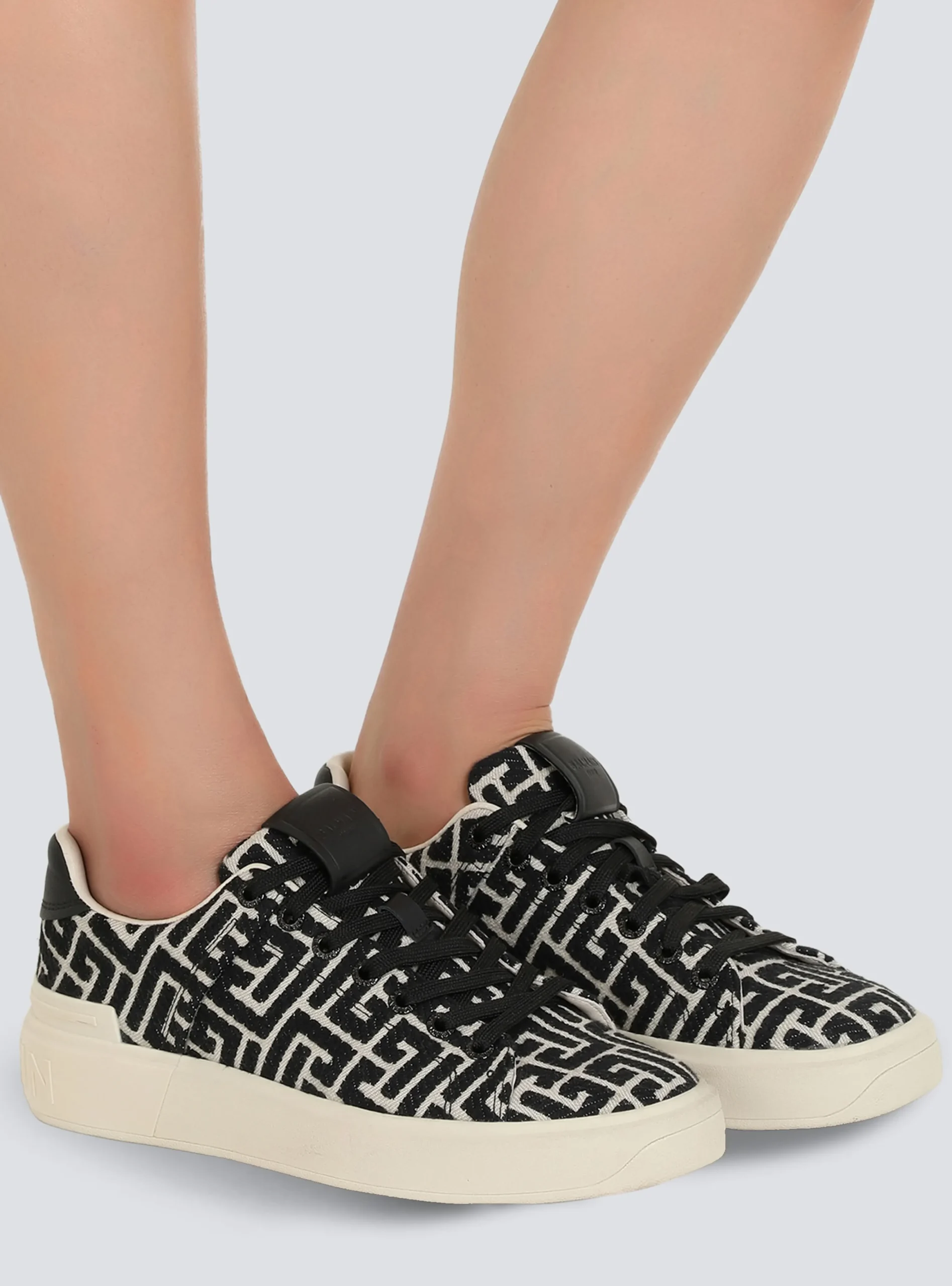 B-Court Trainers With Jacquard Monogram-Balmain Discount