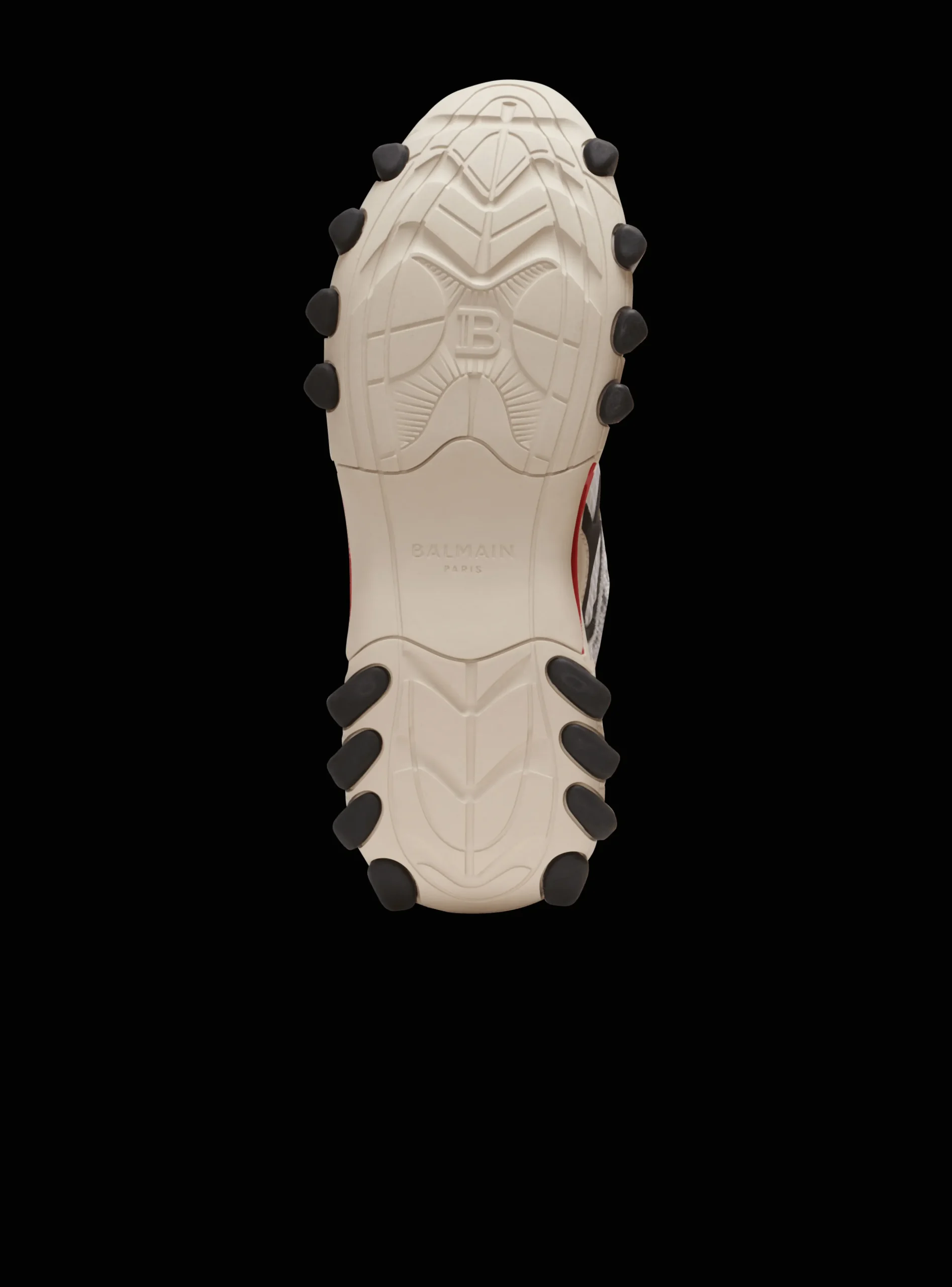 B-East Mesh And Snakeskin-effect Leather Trainers-Balmain Outlet