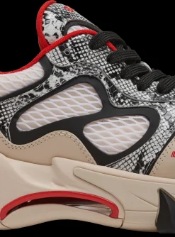 B-East Mesh And Snakeskin-effect Leather Trainers-Balmain Outlet