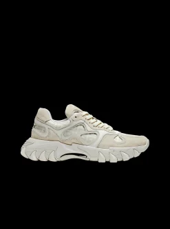 B-East Monogrammed Nylon And Leather Trainers-Balmain Best