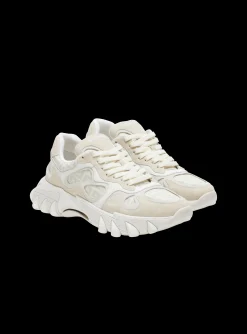 B-East Monogrammed Nylon And Leather Trainers-Balmain Best