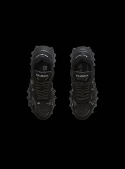 B-East Trainers In Leather, Suede And Mesh-Balmain Shop
